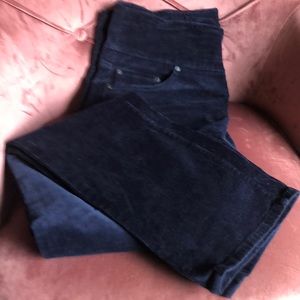 Jag jeans high rise straight leg size 12, 32.5 inseam, navy blue corduroy